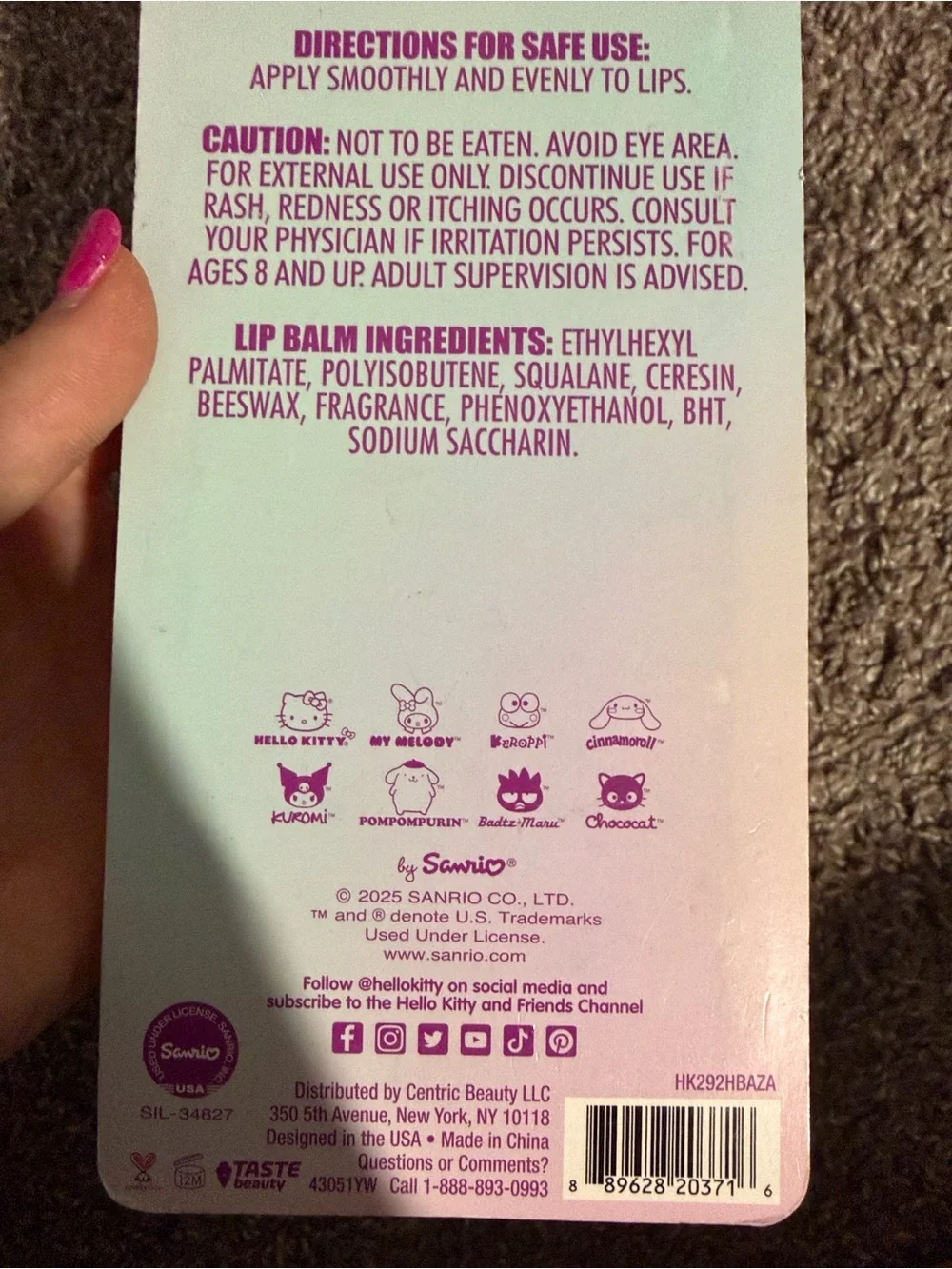Hello Kitty and Friends 8-Pack Flavored Lip Balms - Multi Color